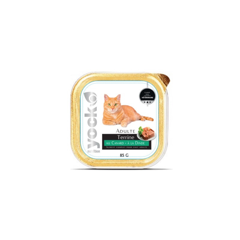 Yock nutrition chat terrine canard dinde 85g de Croquettes YOCK pas cher dans U0081