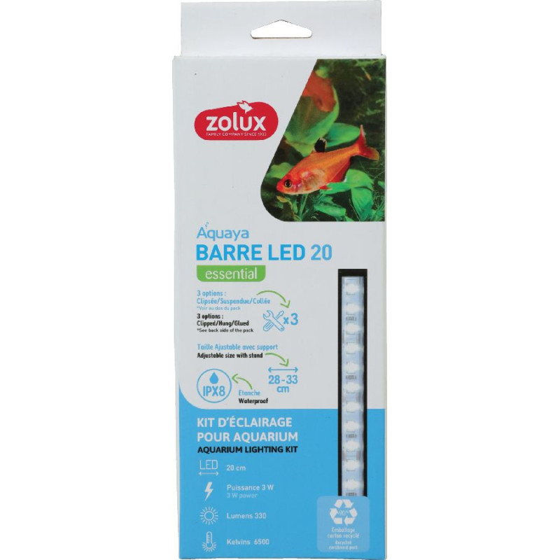 Barre led 20cm pour aquarium de Zolux - Produit pour animaux dans Z002