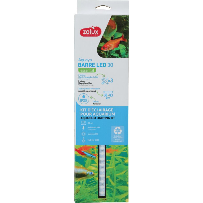 Barre led 30cm pour aquarium de Zolux - Produit pour animaux dans Z002