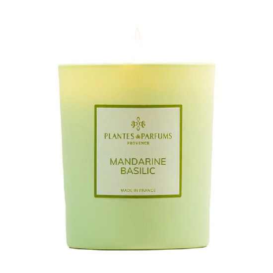 Bougie parfumee mandarine basilic 180g de Plantes & Parfums dans A1381