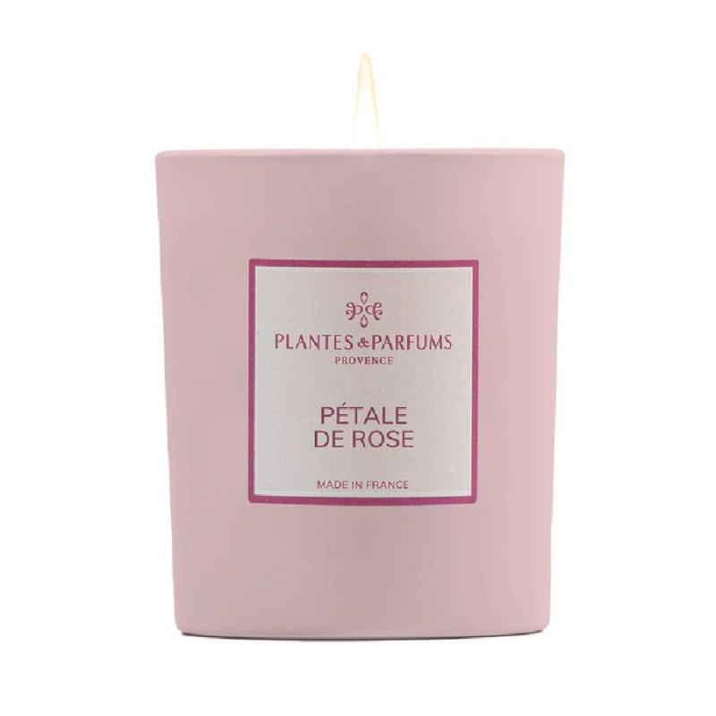 Bougie parfumee petale de rose 180g de Plantes & Parfums dans A1381