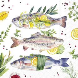 Serviette lunch delicieux poisson de Jardinerie Bordeaux Libourne Gironde dans M067
