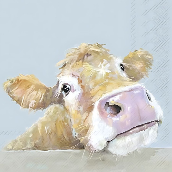 Serviette lunch vache bella de Jardinerie Bordeaux Libourne Gironde dans M067