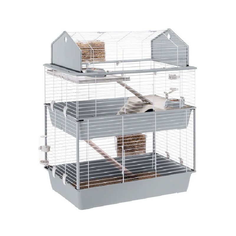 Cage lapin.cochon d'inde barn 100 double de Ferplast - cage pour oiseaux et rongeurs dans F014