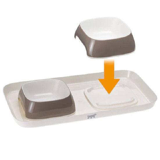 Plateau de proprete glam tray small taupe de Ferplast - cage pour oiseaux et rongeurs dans F014