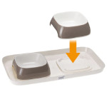 Plateau de proprete glam tray small taupe de Ferplast - cage pour oiseaux et rongeurs dans F014