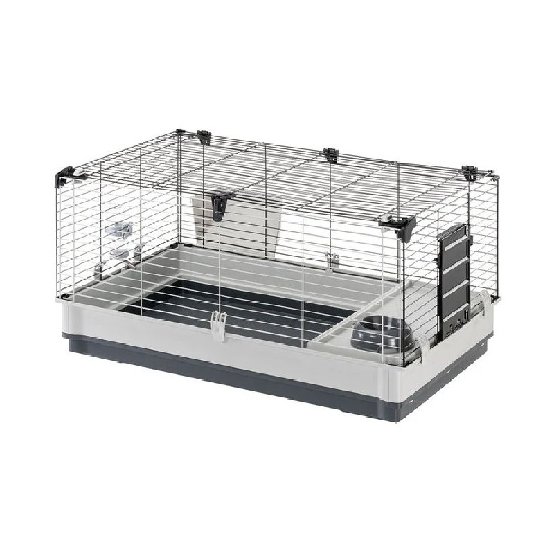 Cage lapin krolik large gris de Ferplast - cage pour oiseaux et rongeurs dans F014
