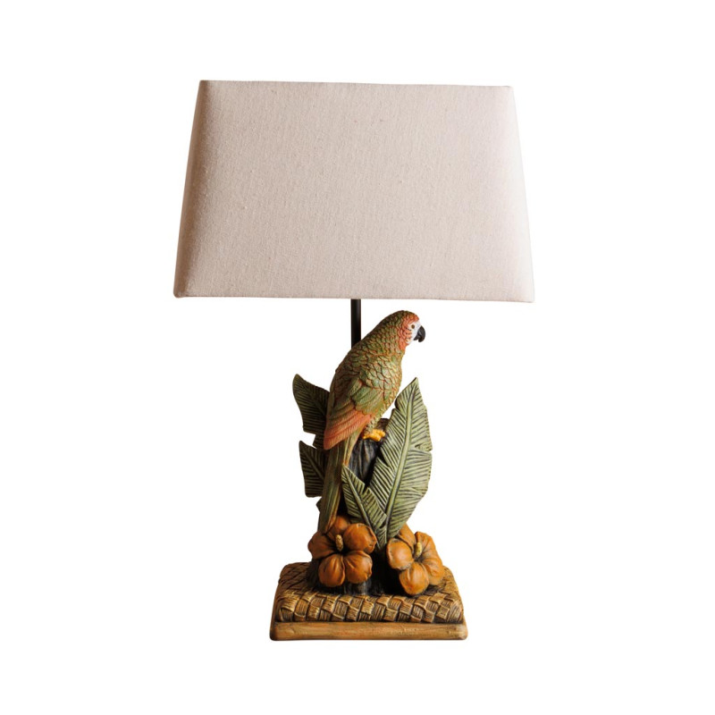 Lampe a poser tropicale et perroquet de Chehoma dans C062
