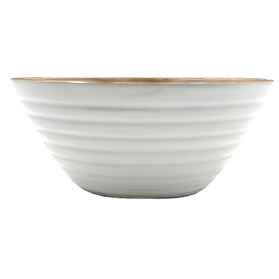 Saladier bois manguier lignes blanches d18cm de Jardinerie Bordeaux Libourne Gironde dans B1171