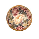 Plat bois manguier pivoines rose poudre d18cm de Jardinerie Bordeaux Libourne Gironde dans B1171