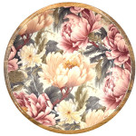 Plat bois manguier pivoines rose poudre d38cm de Jardinerie Bordeaux Libourne Gironde dans B1171