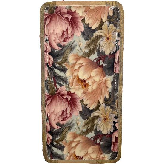 Plateau bois manguier pivoines rose poudre s de Jardinerie Bordeaux Libourne Gironde dans B1171