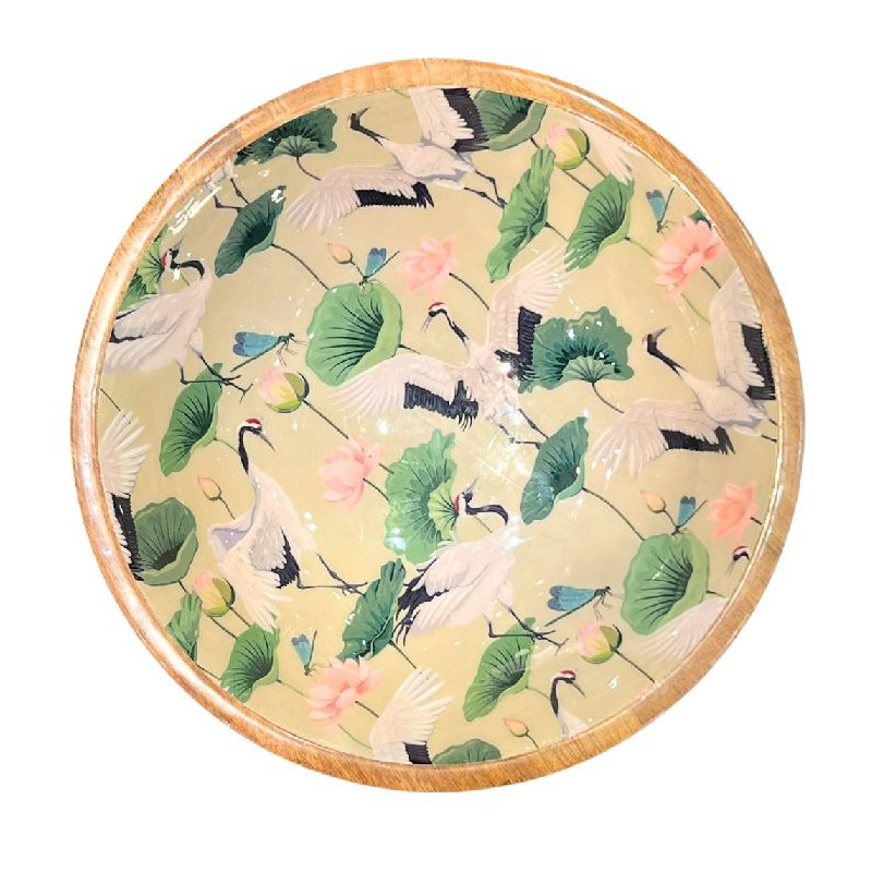 Plat bois manguier grue/ginkgo d35cm de Jardinerie Bordeaux Libourne Gironde dans B1171