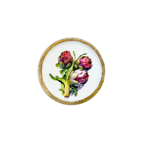 Plat bois acacia artichaut m de Jardinerie Bordeaux Libourne Gironde dans Plat, plateau et dessous de plat