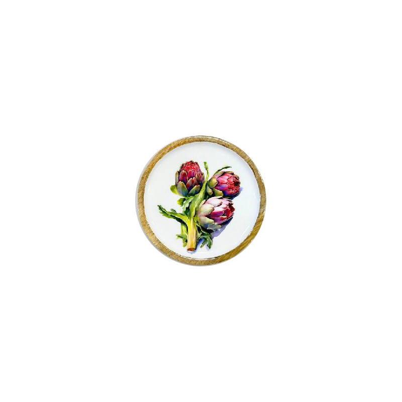 Plat bois acacia artichaut s de Jardinerie Bordeaux Libourne Gironde dans B1171