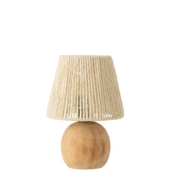 Lampe led bois/metal naturel 16.5x16.5x23cm de Jardinerie Bordeaux Libourne Gironde dans J037
