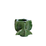 Boite deco sabara vert brillant d21 h27cm de Jardinerie Bordeaux Libourne Gironde dans L1371