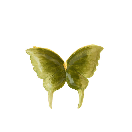 Plat papillon vert clair/vert 26.5x24.5x3.5cm de Jardinerie Bordeaux Libourne Gironde dans L1371