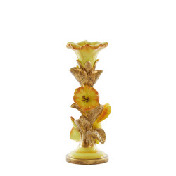 Bougeoir lamos jaune/bronze 11x10x28.5cm de Jardinerie Bordeaux Libourne Gironde dans L1371