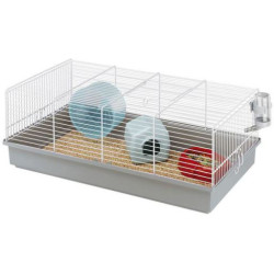 Hamster Zubehör FERPLAST CRICETI 15 Nagetierkäfig Für Hamster - 78x48x39 Cm Mit Zubehör: Haus, Rad, Trinkflasche Hamster Zubehör Set