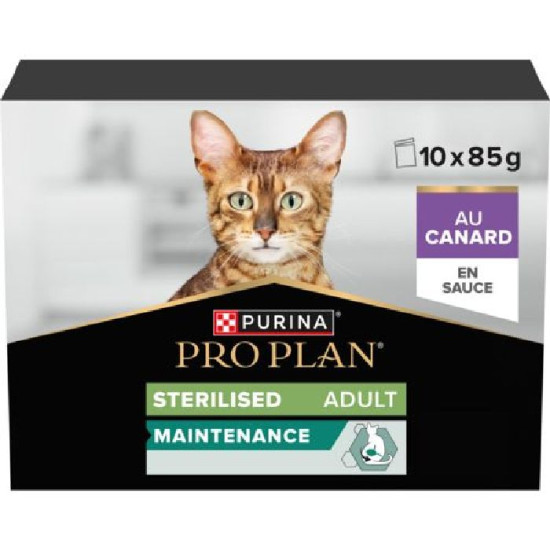 adult sterilised maintenance au canard 10X85G de Proplan - croquette chien et chat dans N017
