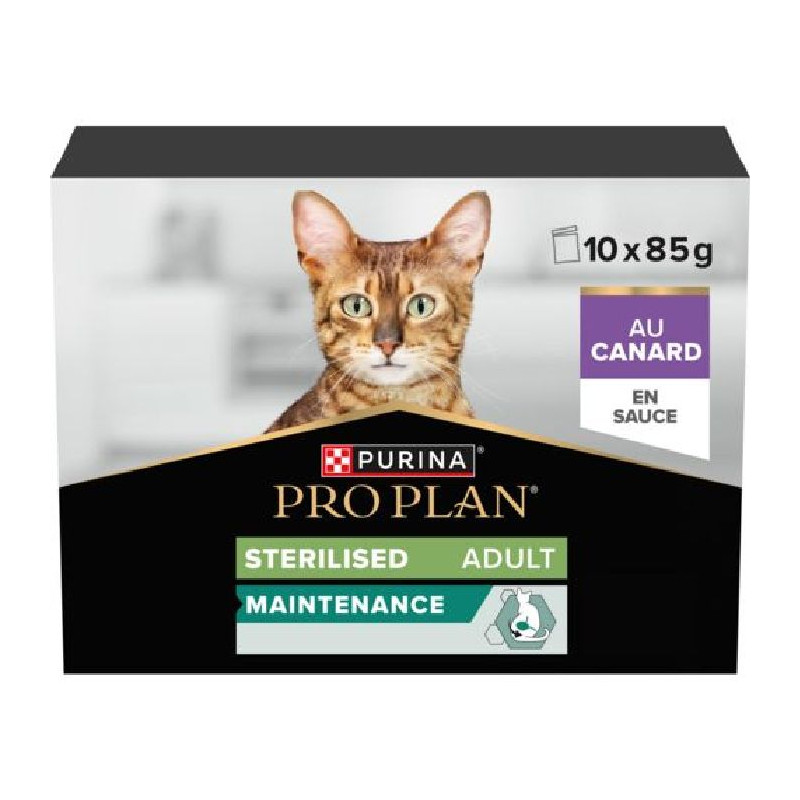 adult sterilised maintenance au canard 10X85G de Proplan - croquette chien et chat dans N017
