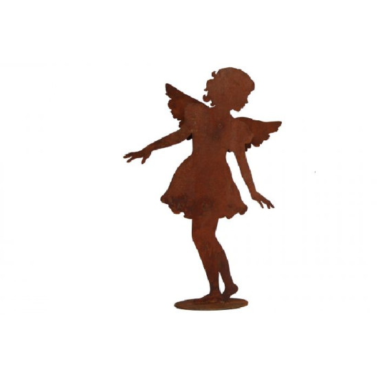 Ange caroline metal rouille sur socle 70xh104cm de Chamorin - Déco pour le jardin dans C1411