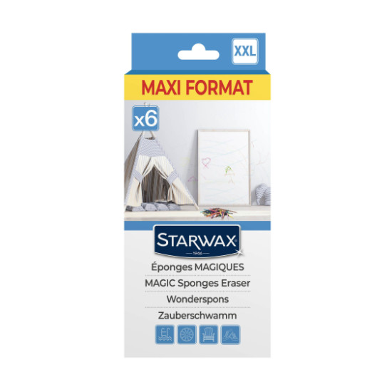 Eponges magiques x6 de Starwax et Briochin - multi-spécialiste de solutions d’entretien dans B093