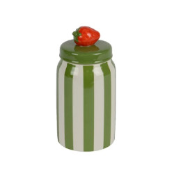 Bocal emaille vert/couleur h21.2cm de Kaemingk - deco de la maison dans K002