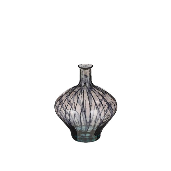 Vase palermo verre recycle noir h46 d37cm de Jardinerie Bordeaux Libourne Gironde dans E009