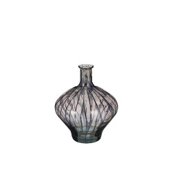 Vase palermo verre recycle noir h46 d37cm de Jardinerie Bordeaux Libourne Gironde dans E009