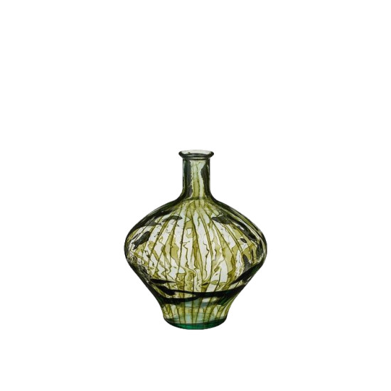Vase palermo verre recycle vert h46 d37cm de Jardinerie Bordeaux Libourne Gironde dans E009