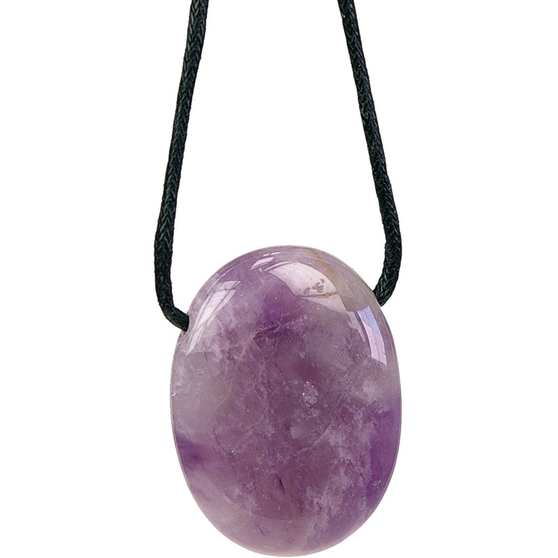 Collier amethyste pierre ovale percee de Herboristerie et Esotérisme à Libourne dans D040