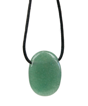 Collier aventurine verte pierre ovale percee de Herboristerie et Esotérisme à Libourne dans D040