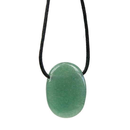 Collier aventurine verte pierre ovale percee de Herboristerie et Esotérisme à Libourne dans D040
