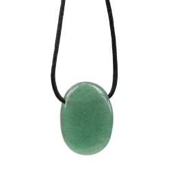 Collier aventurine verte pierre ovale percee de Herboristerie et Esotérisme à Libourne dans D040