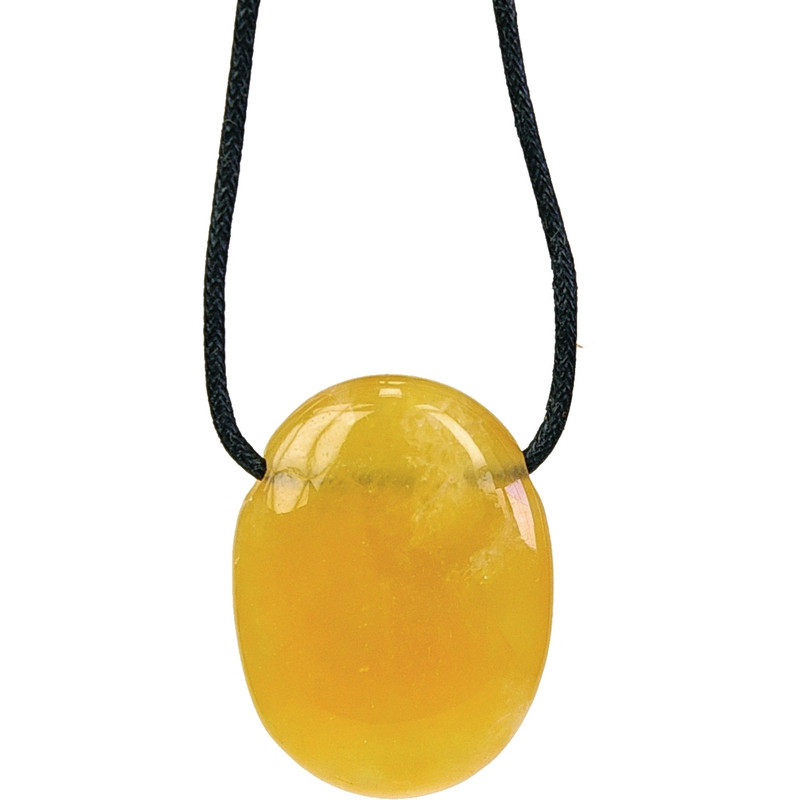 Collier calcite orange pierre ovale percee de Herboristerie et Esotérisme à Libourne dans D040