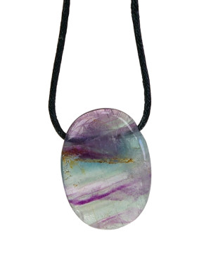 Collier fluorite pierre ovale percee de Herboristerie et Esotérisme à Libourne dans D040