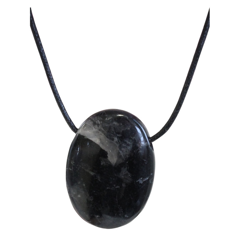 Collier tourmaline noire pierre ovale percee de Herboristerie et Esotérisme à Libourne dans D040
