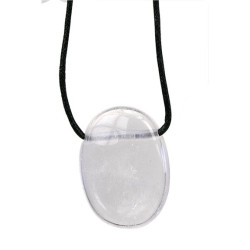 Collier cristal de roche pierre ovale percee de Herboristerie et Esotérisme à Libourne dans D040