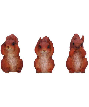 Figurine 3 sages ecureuils 9cm de Herboristerie et Esotérisme à Libourne dans W0151