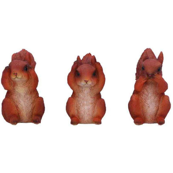 Figurine 3 sages ecureuils 9cm de Herboristerie et Esotérisme à Libourne dans W0151