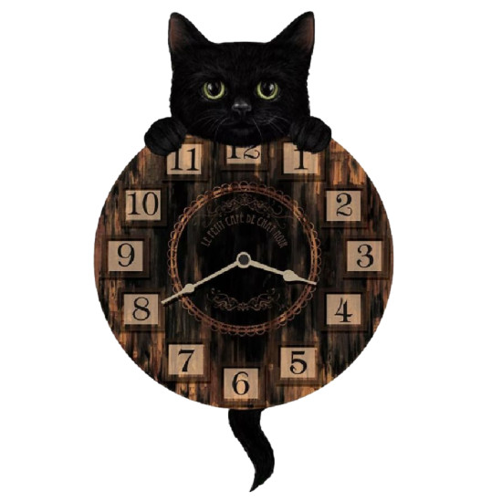 Horloge chat 32cm de Herboristerie et Esotérisme à Libourne dans W0151