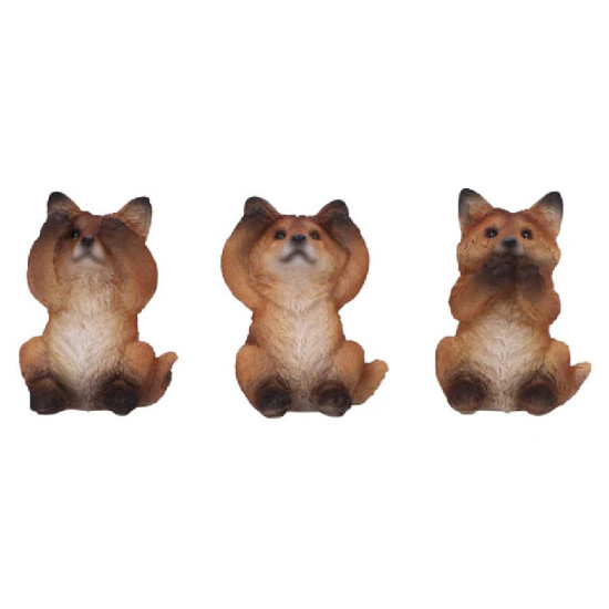 Trois renards sages 8.5 cm de Herboristerie et Esotérisme à Libourne dans W0151
