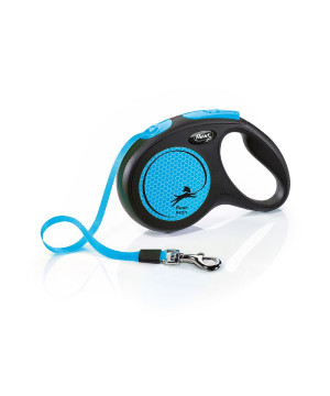 Laisse flexi neon s sangle 5m bleu pour chien de Zolux - Produit pour animaux dans Z002