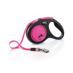 Laisse flexi neon m sangle 5m rose pour chien de Zolux - Produit pour animaux dans Z002