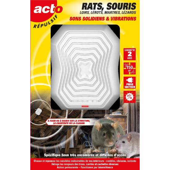 Répulseur sonore et vibrations anti-solidiens - protection efficace et écologique de Acto dans 🐁 Raticide / souricide