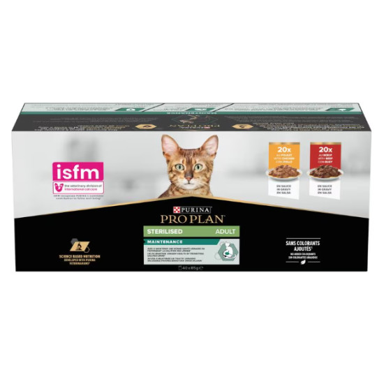 Adult sterilised maintenance multi 40x85g de Proplan - croquette chien et chat dans N017