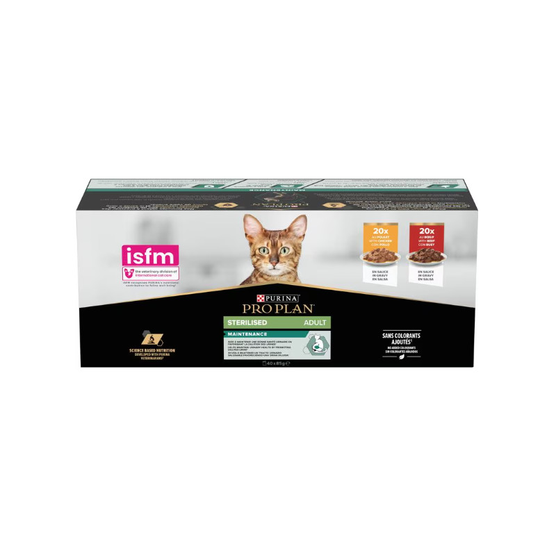 Adult sterilised maintenance multi 40x85g de Proplan - croquette chien et chat dans N017