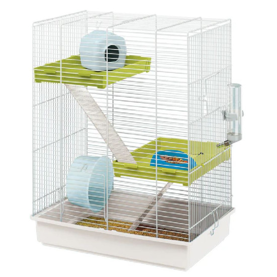 Cage hamster tris blanc-blanc de Ferplast - cage pour oiseaux et rongeurs dans F0841